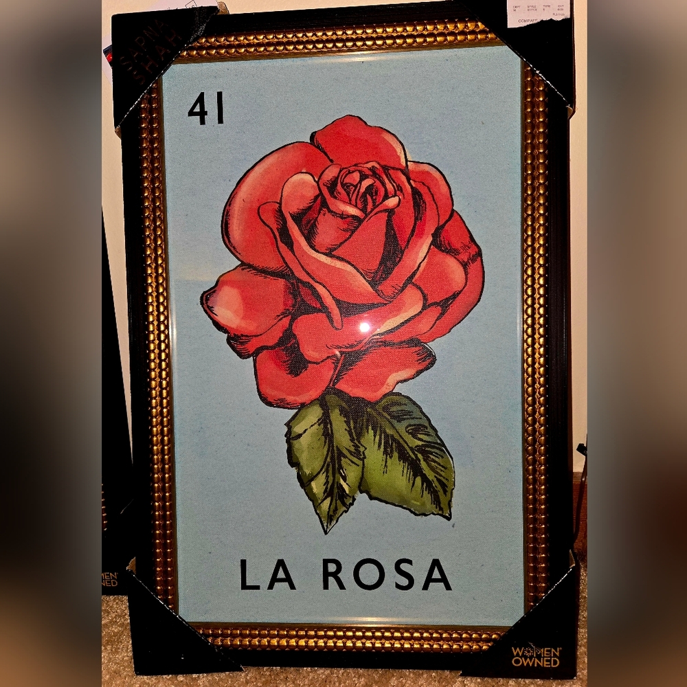 Framed La Rosa Art Print